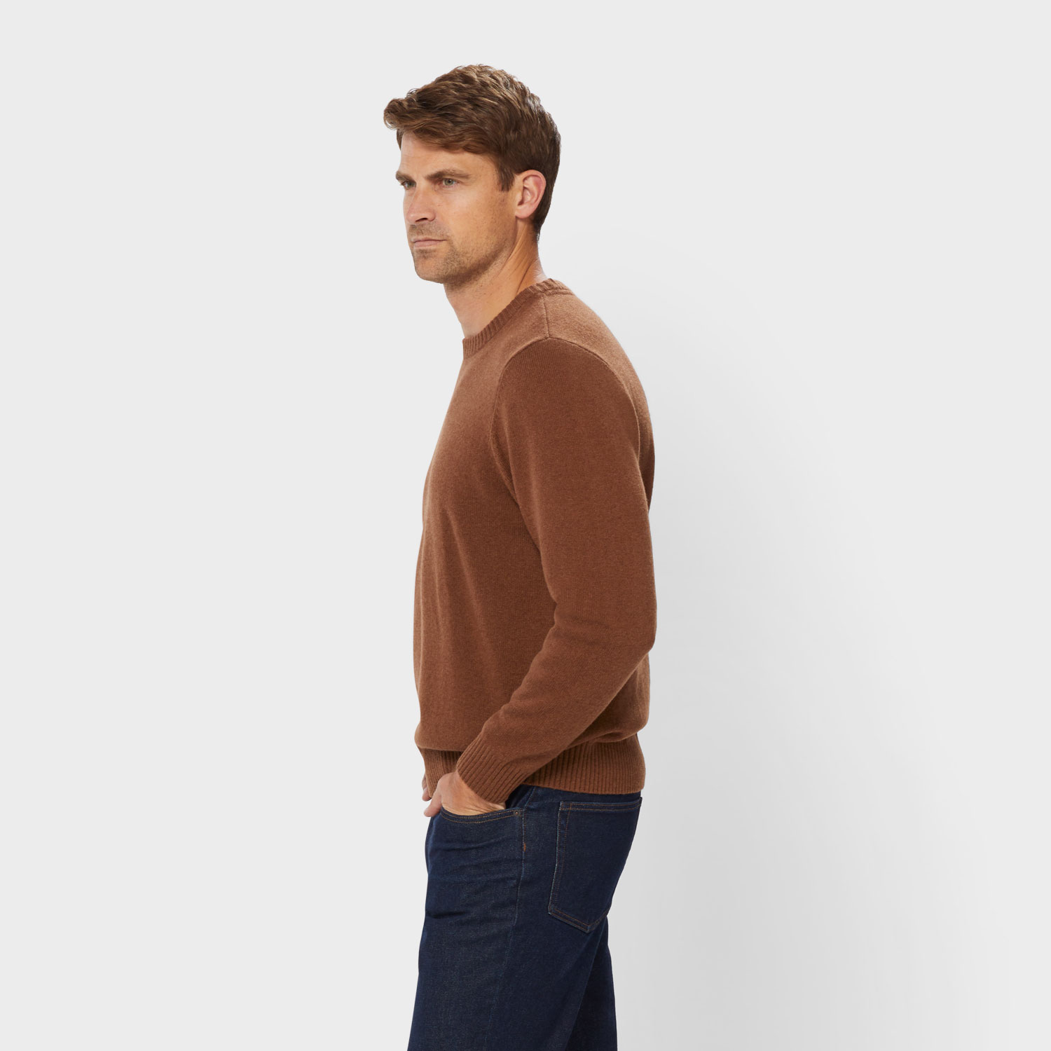 Men's Lambswool Crew Sweater - image 3