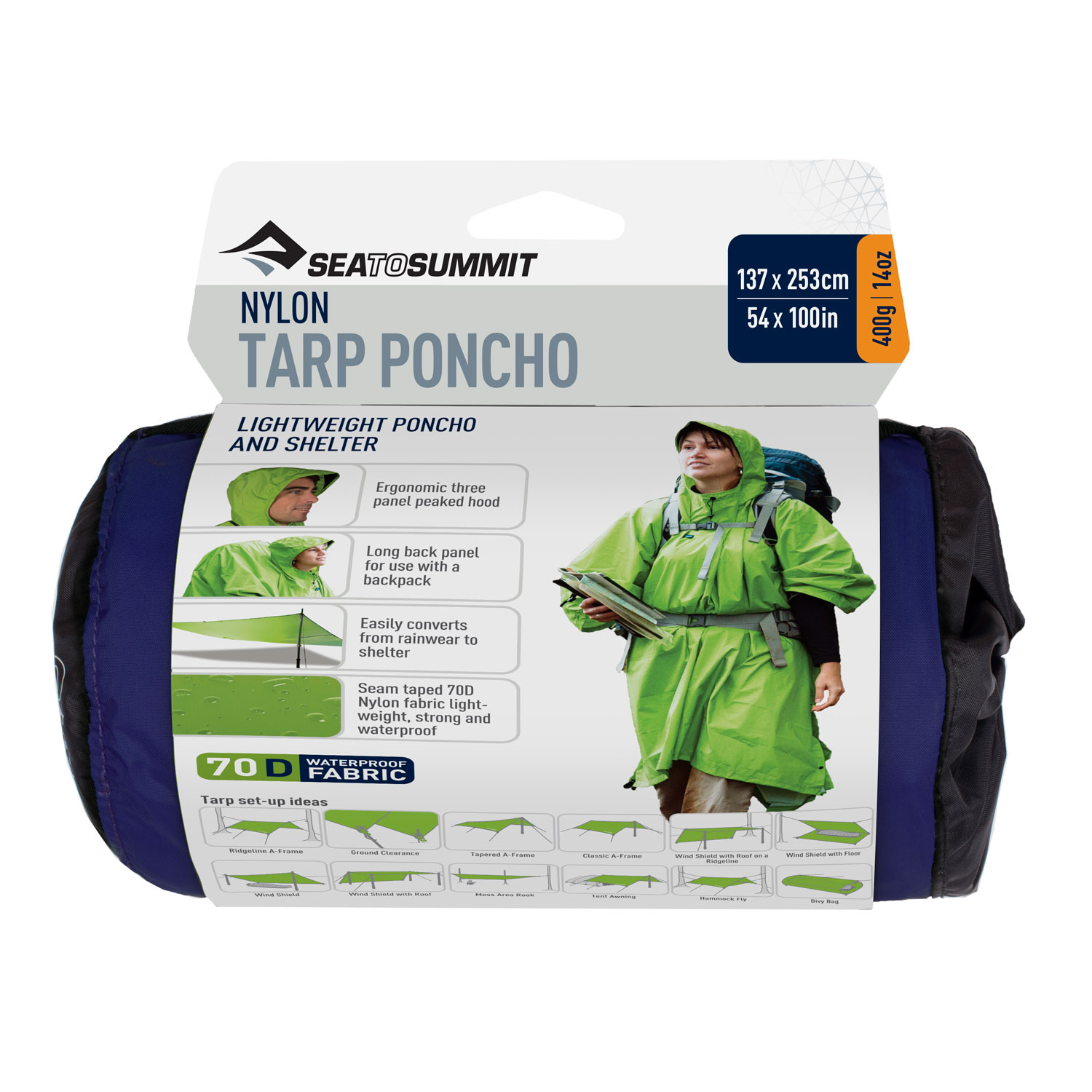 Nylon store poncho waterproof